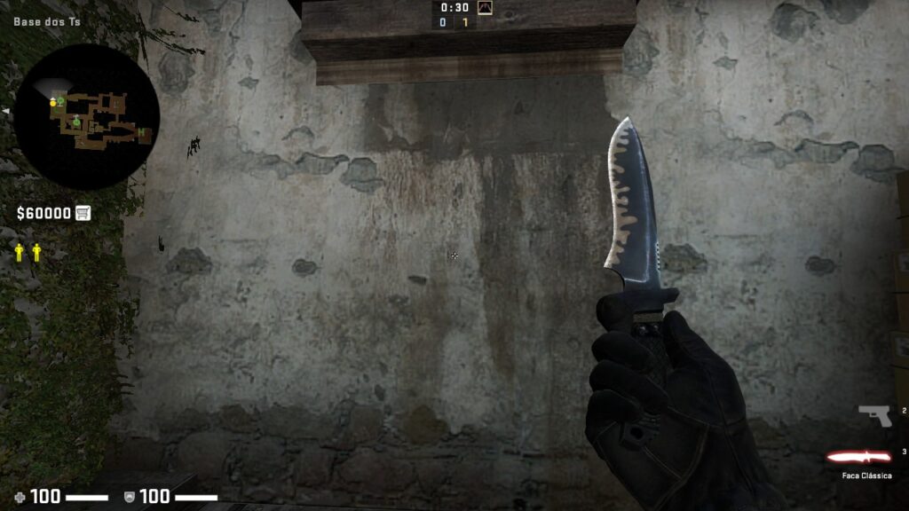 Comando para testar a classic knife no CSGO