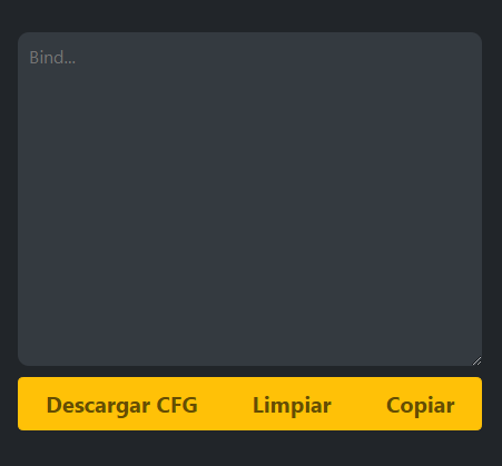 Bind generado en el área de texto para que el usuario lo copie o descargue

